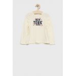 United Colors of Benetton longsleeve din bumbac pentru copii culoarea bej