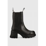 Karl Lagerfeld ghete chelsea de piele Bridger femei, culoarea negru, cu toc drept