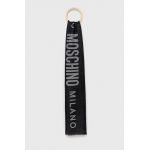 Moschino esarfa de lana culoarea negru, modelator