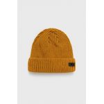 4F caciula culoarea galben, din tricot gros