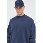 Abercrombie & Fitch bluza barbati, culoarea albastru marin, neted