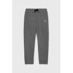 Abercrombie & Fitch pantaloni de trening pentru copii culoarea gri, melanj