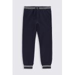 Coccodrillo pantaloni de trening din bumbac pentru copii culoarea albastru marin, neted