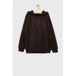 GAP bluza copii culoarea maro, cu glugă, neted