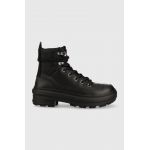 Hunter bocanci Rebel Explorer femei, culoarea negru, cu toc plat