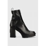 Karl Lagerfeld cizme de piele Voyage femei, culoarea negru, cu toc drept
