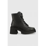 Steve Madden cizme de piele Freeport femei, culoarea negru, cu toc drept