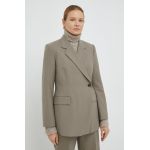 Tiger Of Sweden sacou din lana culoarea gri, oversize, neted