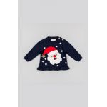 zippy pulover copii culoarea albastru marin, light