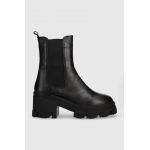 Answear Lab ghete chelsea de piele femei, culoarea negru, cu toc drept