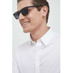 Armani Exchange camasa barbati, culoarea alb, cu guler clasic, slim