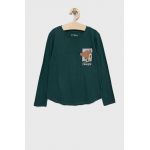 GAP longsleeve din bumbac pentru copii culoarea verde