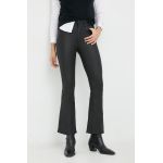 Pepe Jeans pantaloni Dion Flare femei, culoarea negru, evazati, high waist
