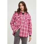 Answear Lab camasa femei, culoarea roz, cu guler clasic, relaxed
