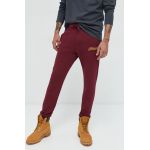 Hollister Co. pantaloni de trening barbati, culoarea bordo, cu imprimeu