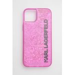 Karl Lagerfeld husa pentru telefon Iphone 14 Plus 6,7" culoarea roz