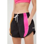 P.E Nation pantaloni scurți de alergare Running Track femei, culoarea negru, modelator, medium waist