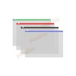 Buzunar cu fermoar colorat ErichKrause174 Fizzy Clear A4 mix culoare Engros