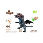 Jucarie Dragon cu 3 capete si aripi, cu sunete specifice, 46×31×28cm, multicolor, +3ani, en-gros