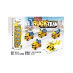 Set 5 vehicule de constructii, Truck Team, pull-back action, 35.2×11.3×4cm, multicolor, +3ani, en-gros