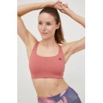 adidas Performance sutien yoga Coreflow culoarea portocaliu, neted