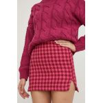 Answear Lab fusta culoarea roz, mini, evazati