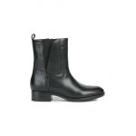 Geox cizme de piele Felicity Abx femei, culoarea negru, cu toc plat