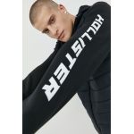 Hollister Co. geaca barbati, culoarea negru, de tranzitie