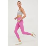 adidas Performance leggins de antrenament Optime femei, culoarea violet, neted