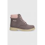 Fila bocanci Maverick femei, culoarea violet, cu toc plat