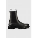 Karl Lagerfeld ghete chelsea de piele Troupe Mens barbati, culoarea negru