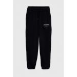 Abercrombie & Fitch pantaloni de trening culoarea negru, cu imprimeu