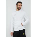 adidas Performance bluză bărbați, culoarea alb, cu glugă, uni HG6302