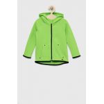 GAP bluza copii culoarea verde, cu glugă, neted