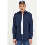 HUGO cămașă din bumbac bărbați, culoarea bleumarin, cu guler italian, slim 50482056