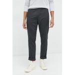 Abercrombie & Fitch pantaloni barbati, culoarea negru, drept