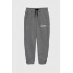 Abercrombie & Fitch pantaloni de trening pentru copii culoarea gri, cu imprimeu