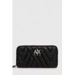 Armani Exchange portofel femei, culoarea negru