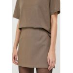 Herskind fusta Debby culoarea maro, mini, drept