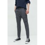 Hollister Co. pantaloni barbati, culoarea gri, mulata