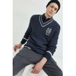Hollister Co. pulover barbati, culoarea albastru marin,