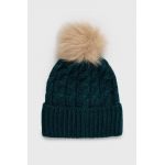 Abercrombie & Fitch caciula culoarea verde, din tricot gros