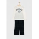 Abercrombie & Fitch pijama copii culoarea verde, modelator