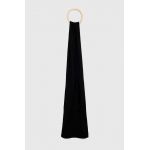 Armani Exchange esarfa de lana culoarea negru, neted