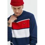 Ellesse pulover de bumbac barbati, culoarea albastru marin