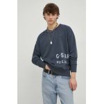 G-Star Raw bluza barbati, culoarea albastru marin, cu imprimeu