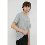 Levi's tricou din bumbac , culoarea gri, neted
