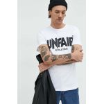 Unfair Athletics tricou din bumbac culoarea alb, cu imprimeu