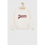 Abercrombie & Fitch bluza copii culoarea bej, cu imprimeu