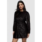 AllSaints rochie culoarea negru, mini, drept